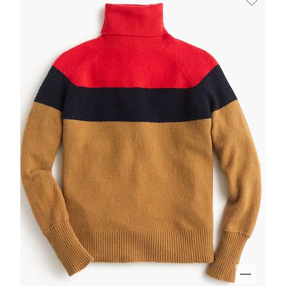 J Crew Colorblock turtle neck sweater - Picture 2 of 5